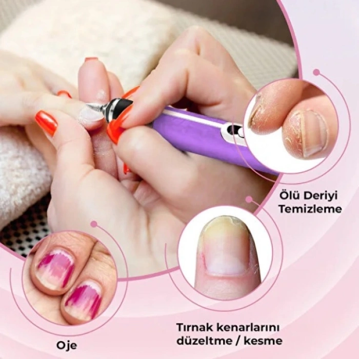 Nevamel® Şarjlı Manikür Pedikür Tırnak Bakım Seti