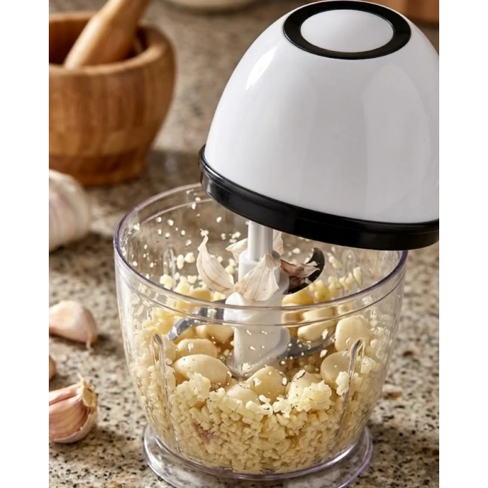 Nevamel® Şarjlı Mini Mutfak Doğrayıcı 450 ML Sebze Sarımsak Soğan Doğrayıcı