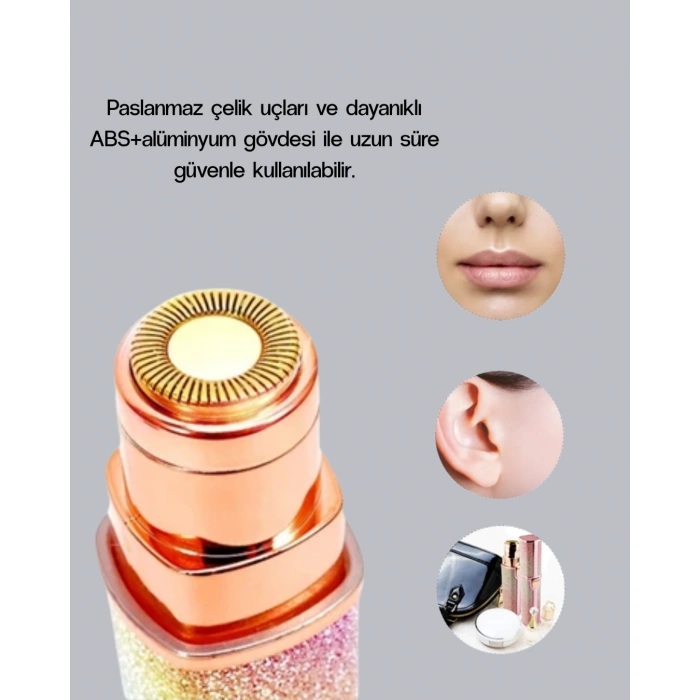 Nevamel® Şarjlı Mini Yüz ve Kaş Epilatörü – Ağrısız ve Hassas Temizlik