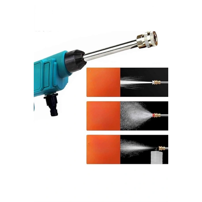 Nevamel Şarjlı Oto Yıkama Bahçe Sulama Tabancası Makinesi Yüksek Basınçlı