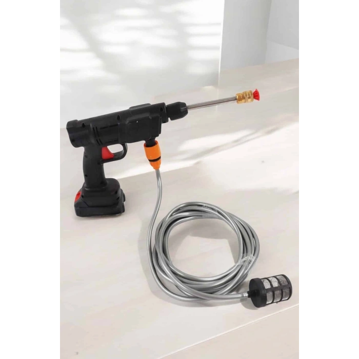 Nevamel Şarjlı Oto Yıkama Tabancası Su Basınçlı Hazneli Bataryalı