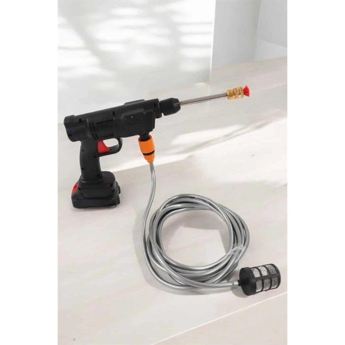 Nevamel Şarjlı Oto Yıkama Tabancası Su Basınçlı Hazneli Bataryalı