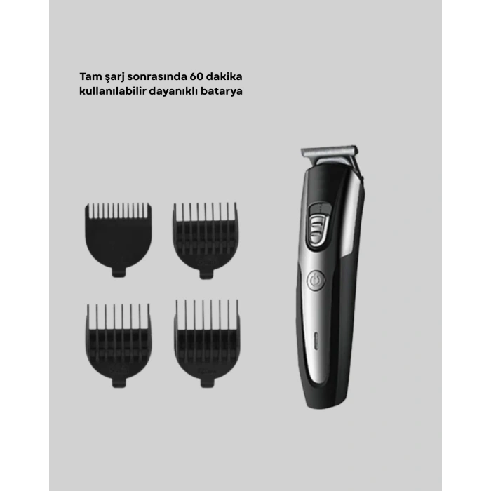 Nevamel® Şarjlı Saç Sakal Kesim Makinesi Detaylı Kesim İçin Hassas Başlıklı