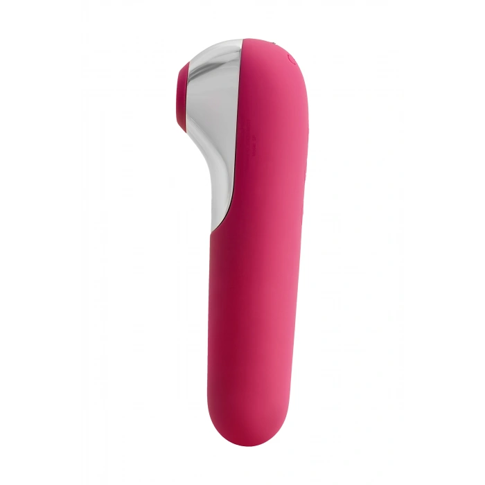 Nevamel® Satisfyer Dual Love Pink Vakum Klitoral Uyarıcı Vibratör, Silikon, Kırmızı, 16 Cm