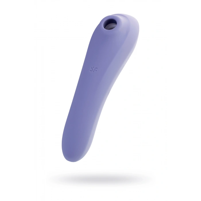 Nevamel® Satisfyer Dual Pleasure Vakum Dalgası Klitoral Vibratör, Silikon, Mor, 17.9 Cm