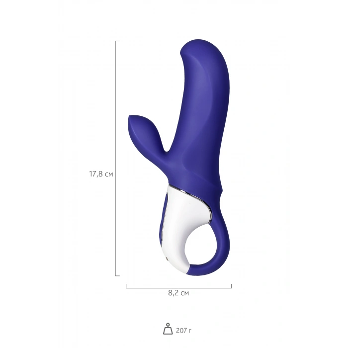Nevamel® Satisfyer Magic Bunny Gerçekçi Olmayan Vibratörü, Silikon, Mor, 17,7 Cm