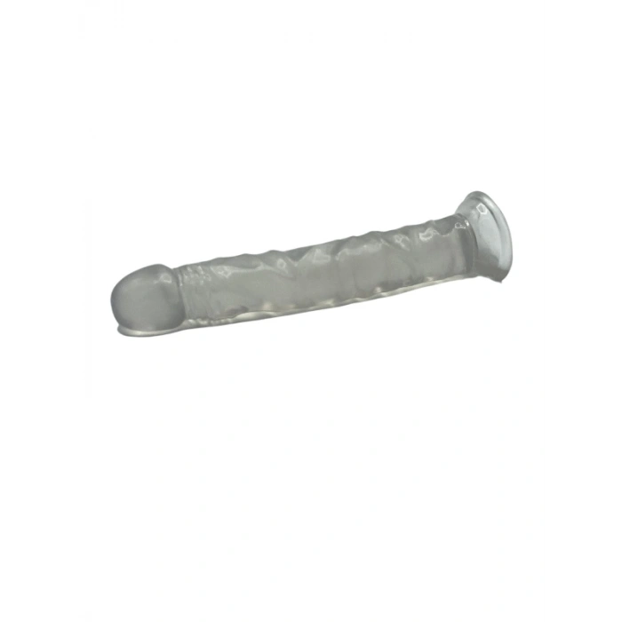 Nevamel® Şeffaf Silikon Vantuzlu Realistik Gerçekçi 23Cm Dildo