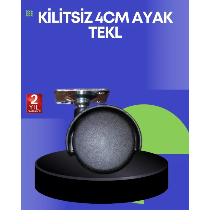 Nevamel® Sehpa ve Ekipmanlar İçin 4 cm Kilitsiz Ayak Tekli