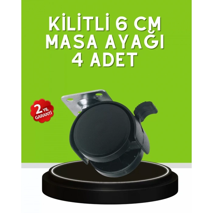 Nevamel® Sehpa ve Restoran Arabası İçin Kilitli Ayak 4’lü