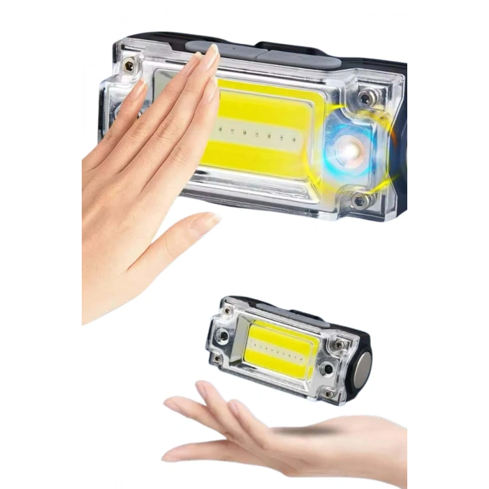 Nevamel Sensörlü Kamp Lambası Ayarlanabilir Kafa Lambası Kafa Bantlı