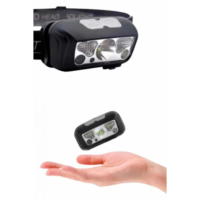 Nevamel® Sensörlü Şarjlı Type-c Şarj Işıklı Kafa Lambası Kamp Lambası