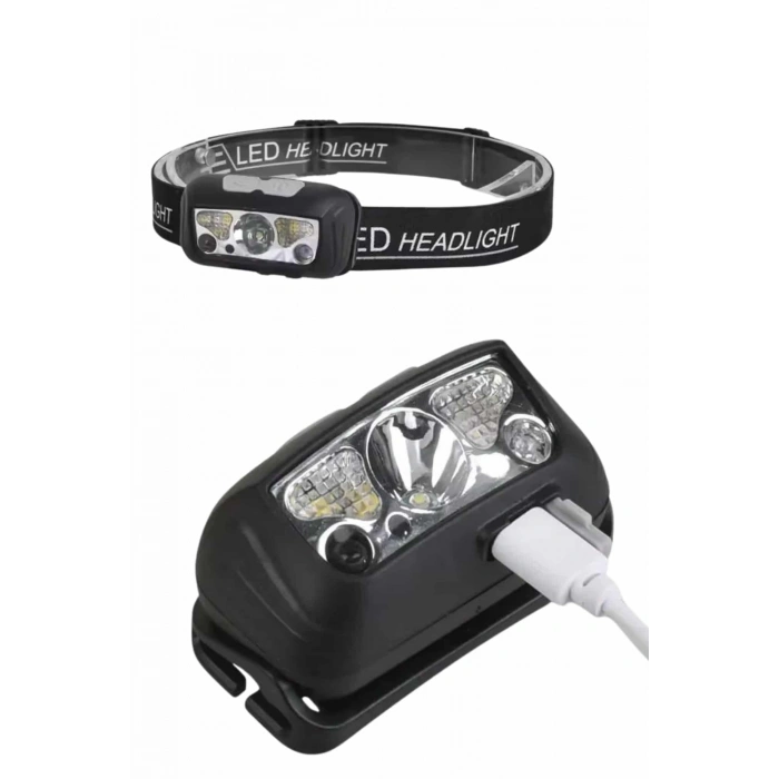 Nevamel® Sensörlü Şarjlı Type-c Şarj Işıklı Kafa Lambası Kamp Lambası