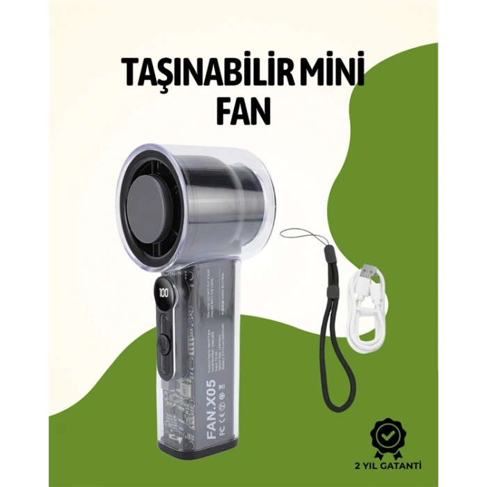 Nevamel Sessiz Çalışan Taşınabilir Fan | Dijital Göstergeli | 100 Kademeli Hız Ayarı