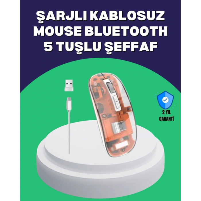 Nevamel Sessiz ve Ergonomik Kablosuz Fare - 30 Gün Kullanım 2 Modlu Bağlantı