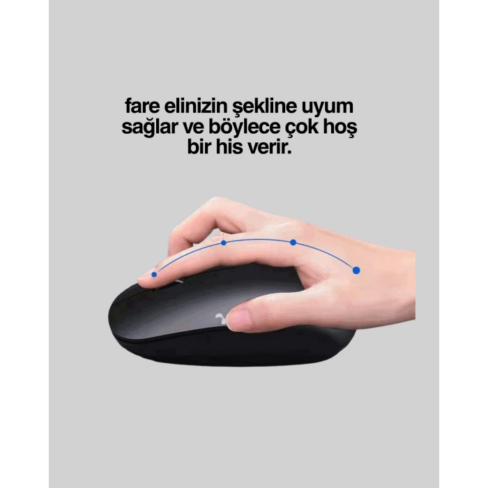 Nevamel Sessiz ve Ergonomik Mouse – USB Bağlantılı ve DPI Ayarlı
