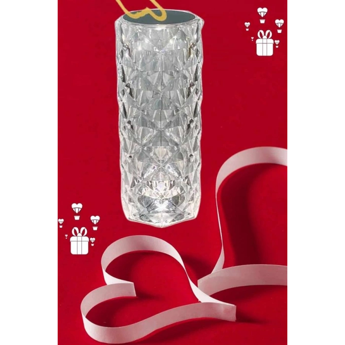 Nevamel Sevgililer Günü İçin Hediye Kristal Lamba Sevgiliye Hediye USB Şarjlı Gece Lambası