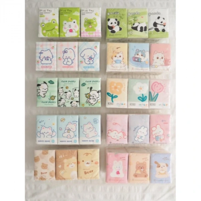 Nevamel Sevimli Figürlü Çocuk Mendili 9lu Paket