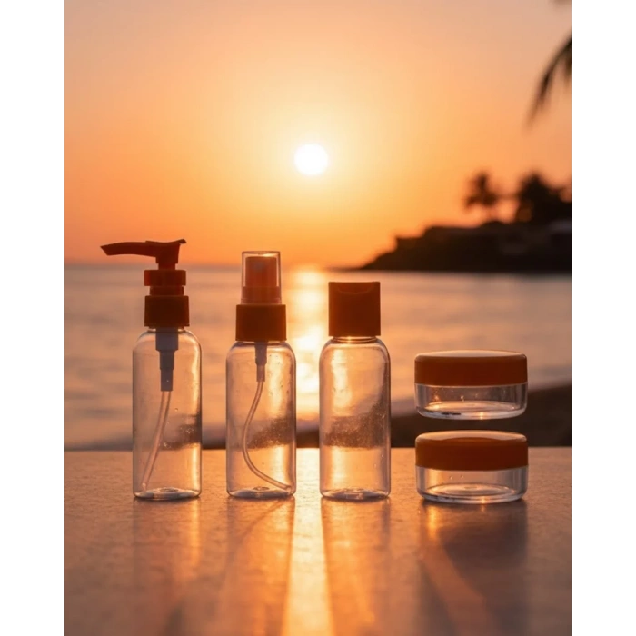 Nevamel® Seyahat Boy 5’li Kozmetik Dolum Seti 30 ml Sızdırmaz Tasarım