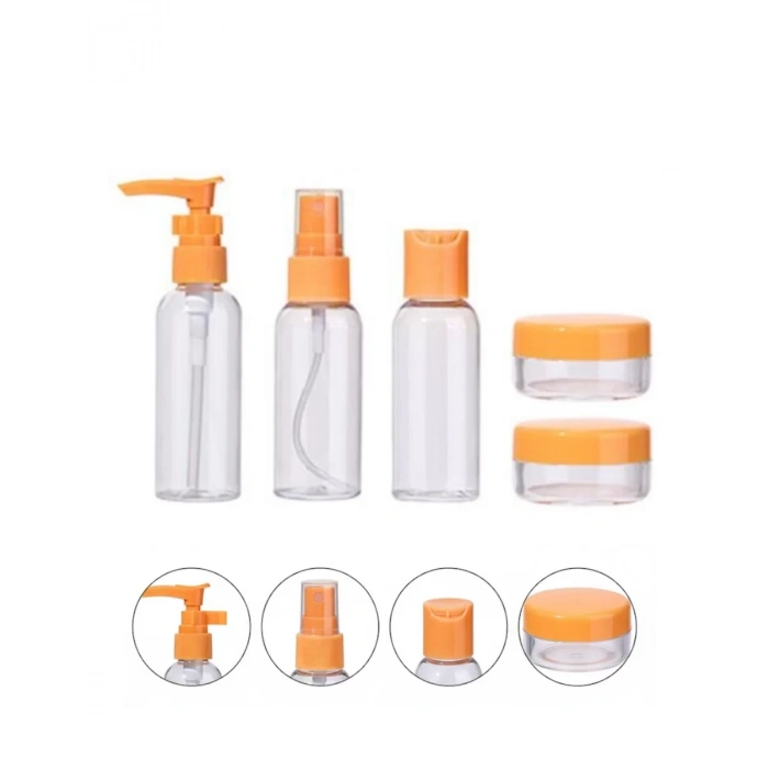 Nevamel® Seyahat İçin 5’li Şeffaf Kozmetik Kap Seti 30 ml