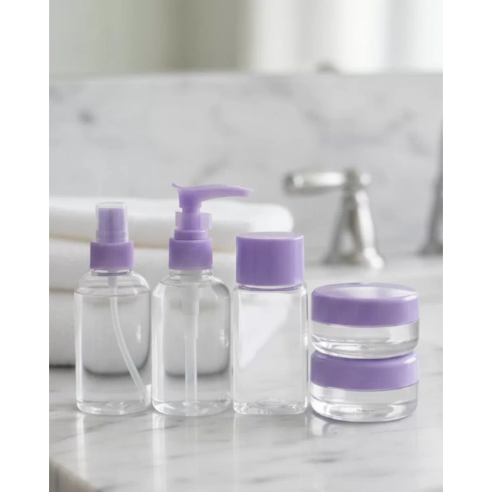 Nevamel® Seyahat İçin 5’li Şeffaf Kozmetik Şişe Seti 30 ml