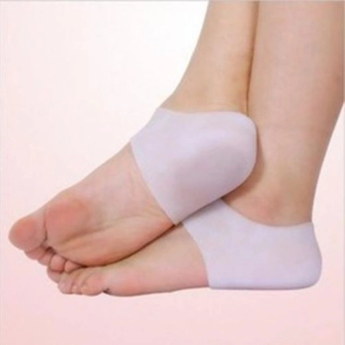Nevamel Silikon Topuk Çorabı Beyaz Renk