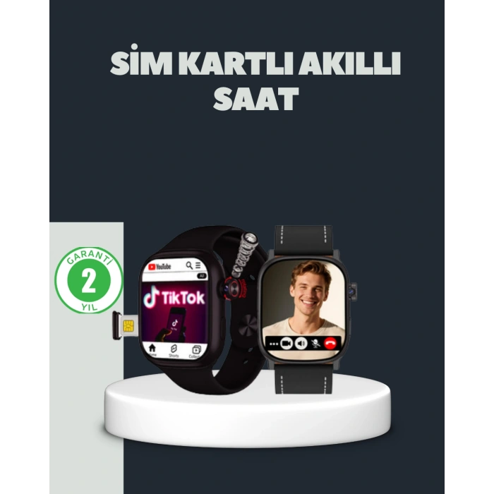 Nevamel® SIM Kartlı GPS Destekli Akıllı Saat Sesli Görüşmeli