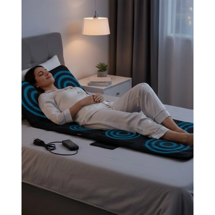 Nevamel® Sırt Bel Boyun Masaj Minderi Isıtmalı Titreşimli Sistem