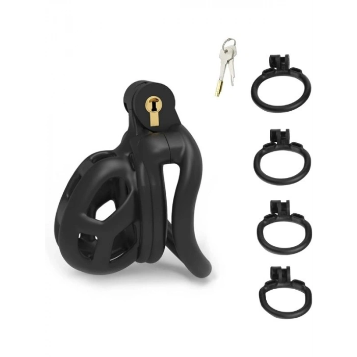 Nevamel® Siyah Ayarlanabilir Metal Penis Kafesi S Beden