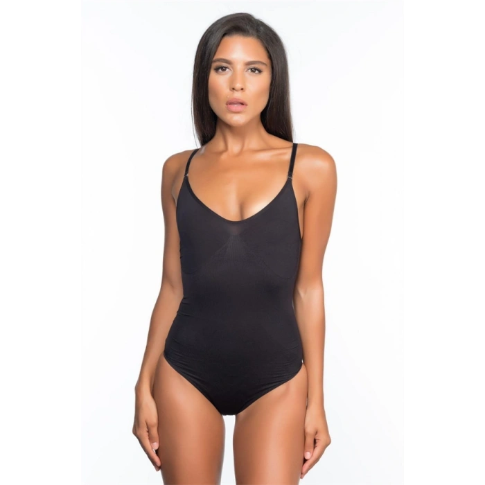 Nevamel® Siyah Desenli Body Korse