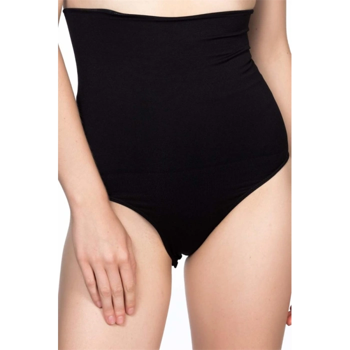 Nevamel® Siyah Double Yüksek Bel Çıtçıtlı Slip Korse
