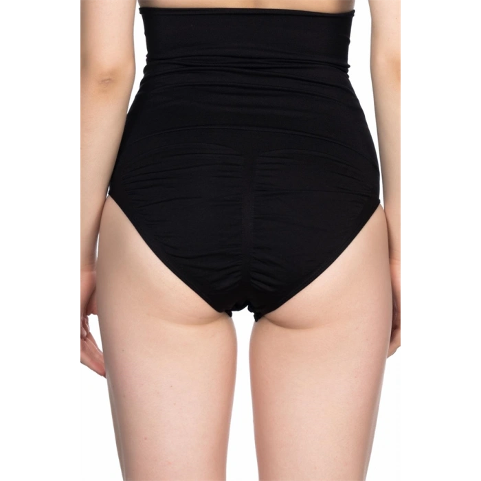 Nevamel® Siyah Double Yüksek Bel Çıtçıtlı Slip Korse