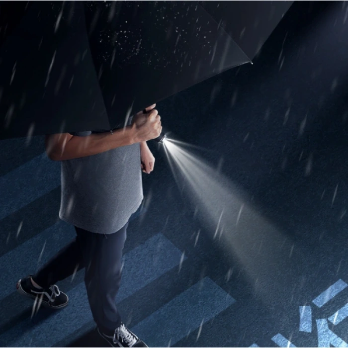 Nevamel Siyah El Fenerli Şemsiye