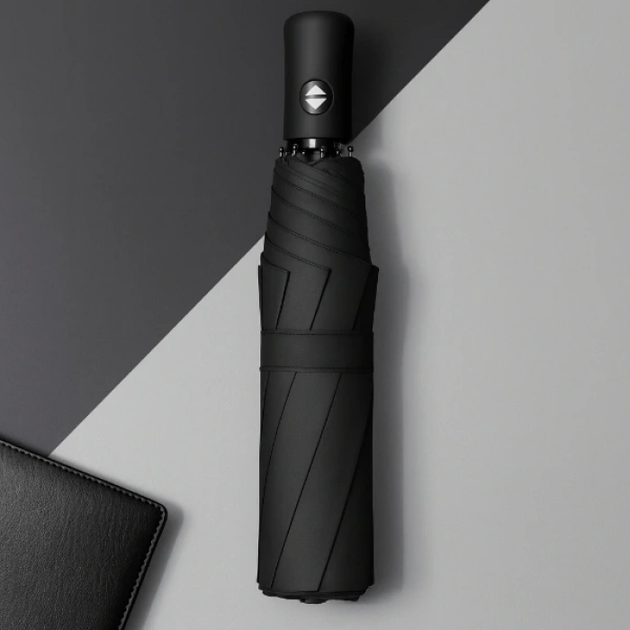 Nevamel Siyah Kılıflı Otomatik Kompakt Şemsiye