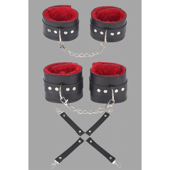 Nevamel® Siyah Kırmızı Harness Fantezi Aksesuar Set