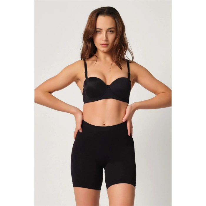 Nevamel® Siyah Mi Emay 3003 Soft Paçalı Boxer (Kod:3003)