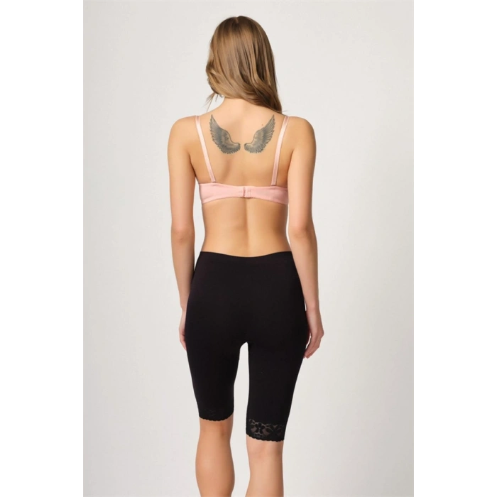 Nevamel® Siyah Mi Emay 3004 Soft Uzun Paça Dantel Boxer (Kod:3004)