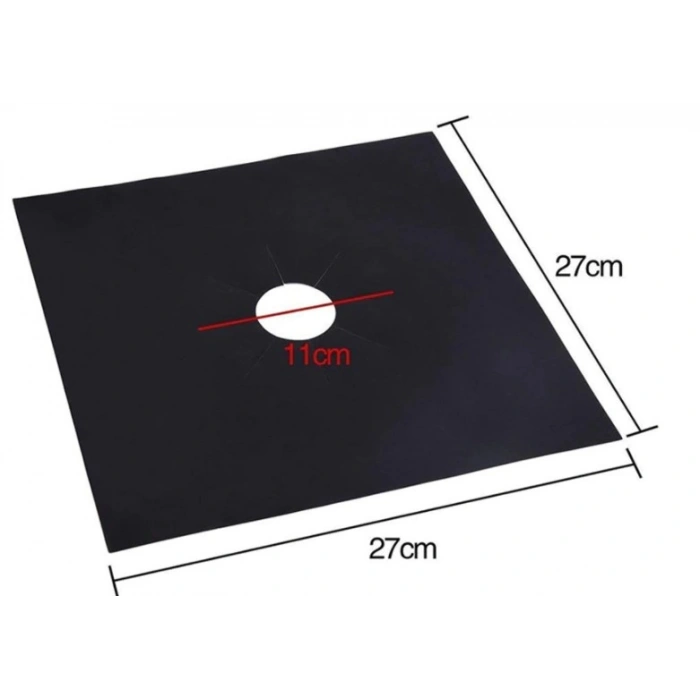 Nevamel  Siyah Renk Ocak Koruyucu Folyo Yanmaz Yapışmaz 4lü Set
