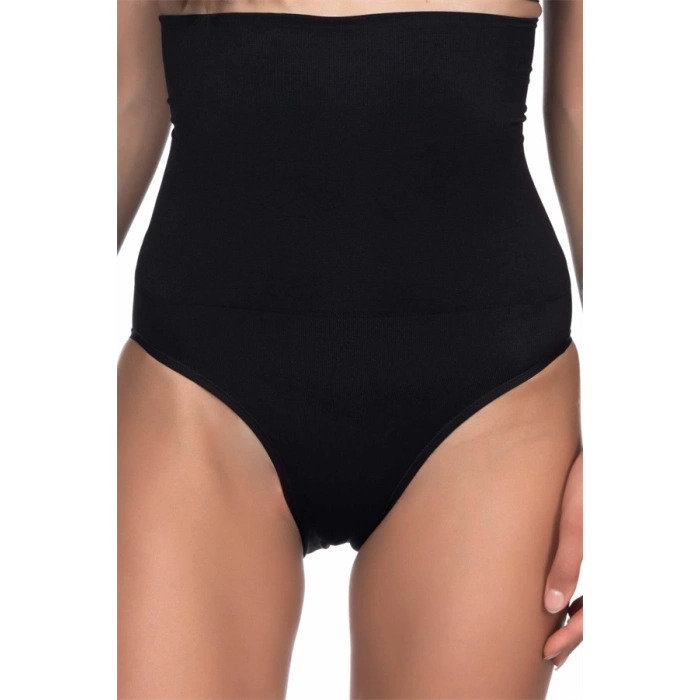 Nevamel® Siyah Yüksek Bel Double Slip Korse