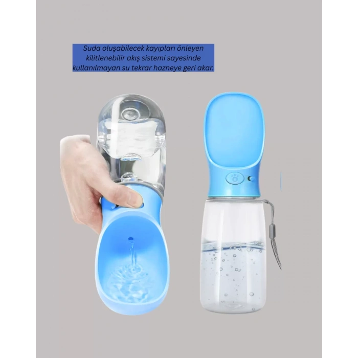 Nevamel® Sızdırmaz Kilit Sistemli Mama ve Su Taşıma Şişesi Gezi İçin Uygun