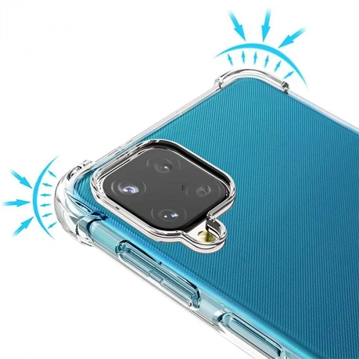 Nevamel SM Galaxy A12 - M12 Anti-Drop Shockproof Darbe Emici Silikon Kılıf-(5775)