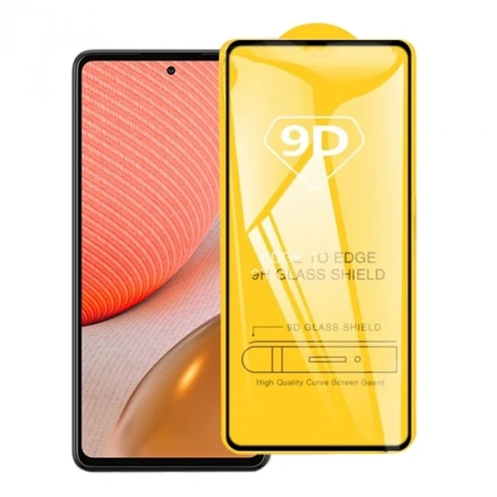 Nevamel SM Galaxy A72 9D Full Glue Tempered Cam Ekran Koruyucu-(5775)