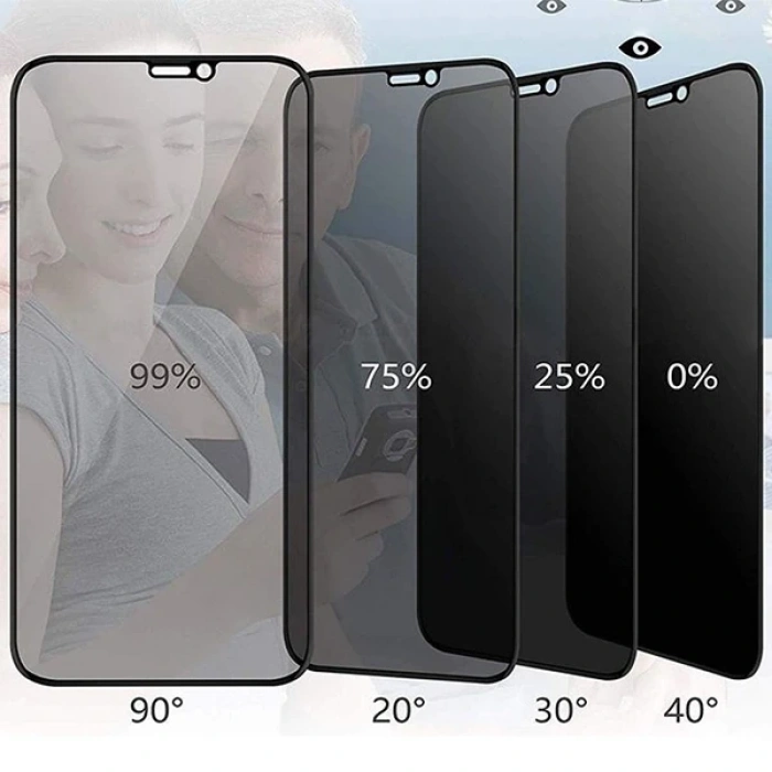 Nevamel SM Galaxy Note 10 Lite 3D Full Privacy Gizlilik Tempered Cam Ekran Koruyucu-(5775)