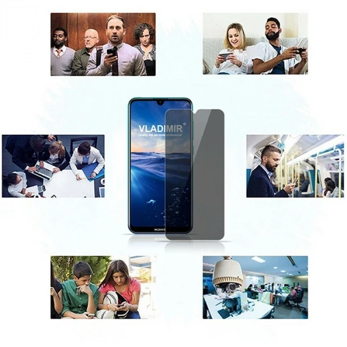 Nevamel SM Galaxy Note 10 Lite 3D Full Privacy Gizlilik Tempered Cam Ekran Koruyucu-(5775)