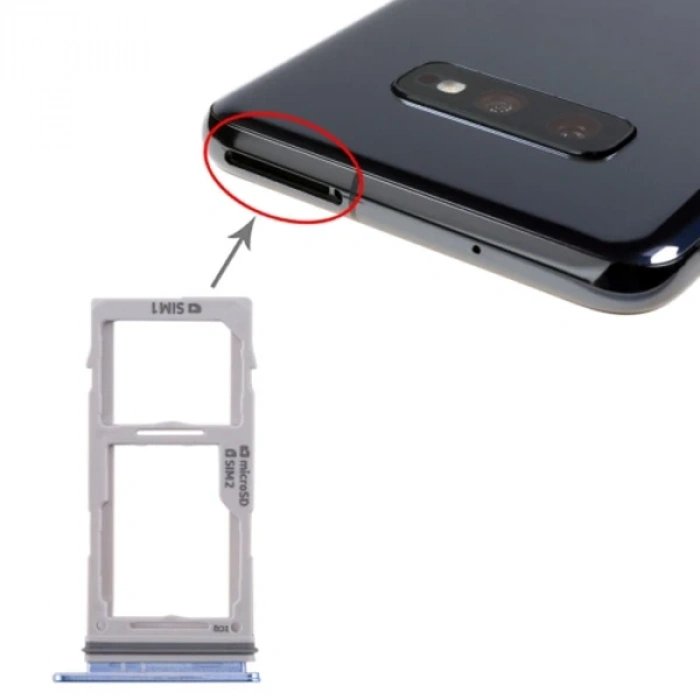 Nevamel SM Galaxy S10+/S10/S10e Sim Kart Kapağı Tutucu Sim Yuvası (2SİM)-(5775)
