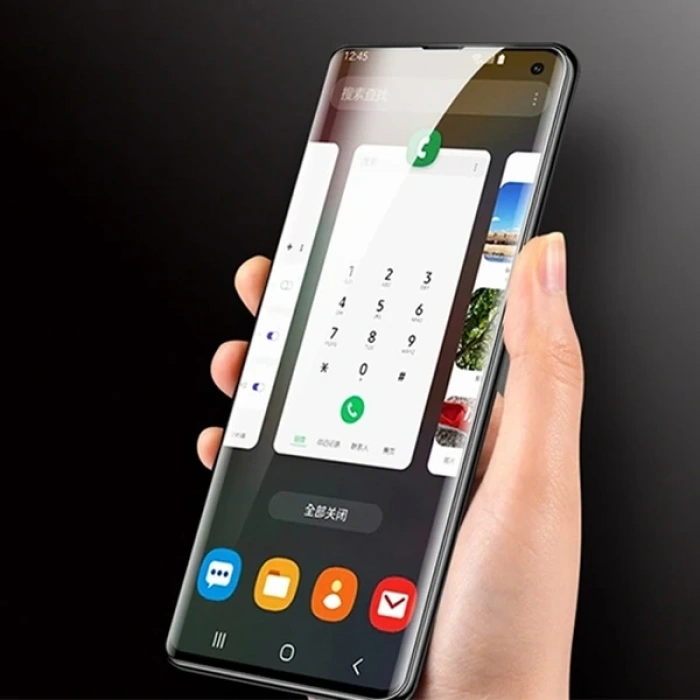 Nevamel SM Galaxy S21 Full Uv Liquid+uv Işık 3DKırılmaz Cam Ekran Koruyucu-(5775)