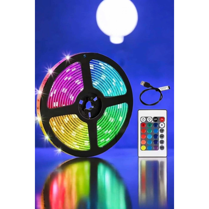 Nevamel Smart Şerit Led TV Arkası Renkli Kumandalı 10 Metre