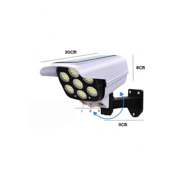 Nevamel Solar Bahçe Lambası Uzaktan Kumandalı Kamera Görünümlü Hareket Sensörlü