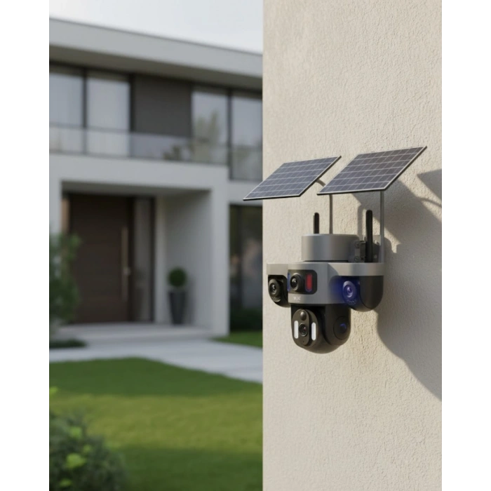 Nevamel® Solar Enerjili 4G IP Kamera Kablosuz Dış Mekan Güvenlik ve Uzaktan İzleme