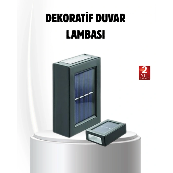 Nevamel Solar Güçlü 6 LED Dış Mekan Lambası – Otomatik Aç/Kapa Işık Sensörlü Aydınlatma