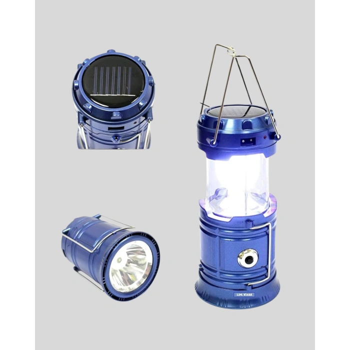 Nevamel® Solar Kamp Lambası Kızak Sistemli Şarjlı Taşınabilir Doğa Yürüyüşü Işığı